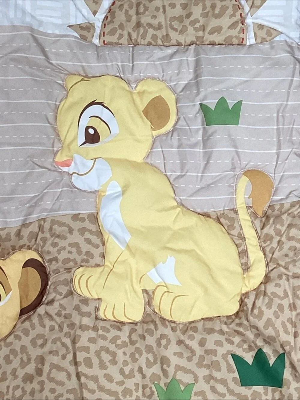 Disney Baby Lion King Simba Crib Comforter Reversible Blanket 32”x42” Wall Hang